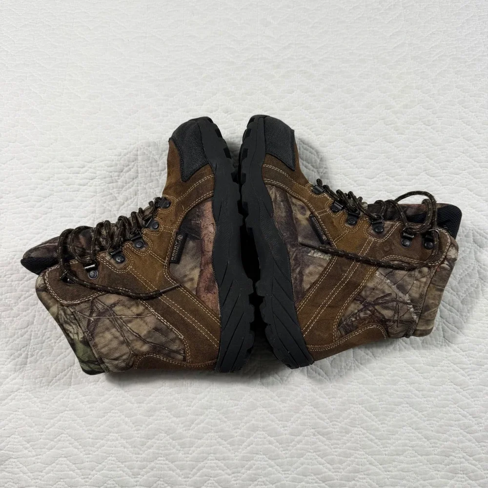 Rocky Kid's 7 Inch Outdoor Camo Brown Waterproof Camo Boots Size‎ US 4M